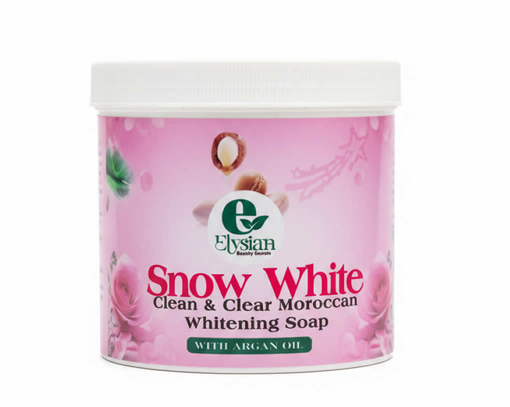 Elysian Beauty Secrets – Snow White Clean and  Clear Moroccan Whitening Soap with Activator Cream